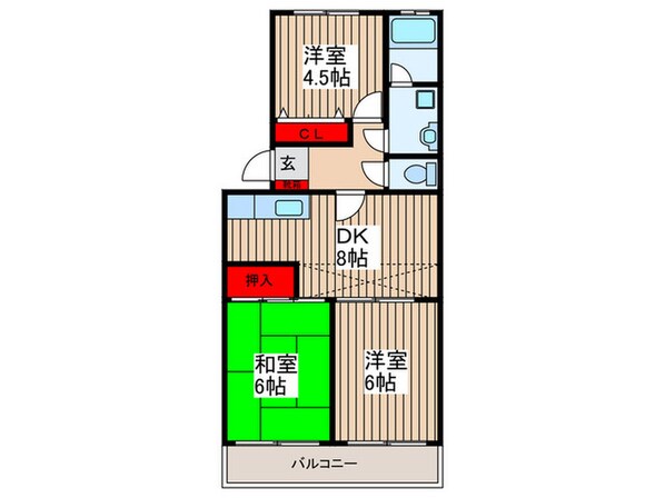 エクセル矢嶋の物件間取画像